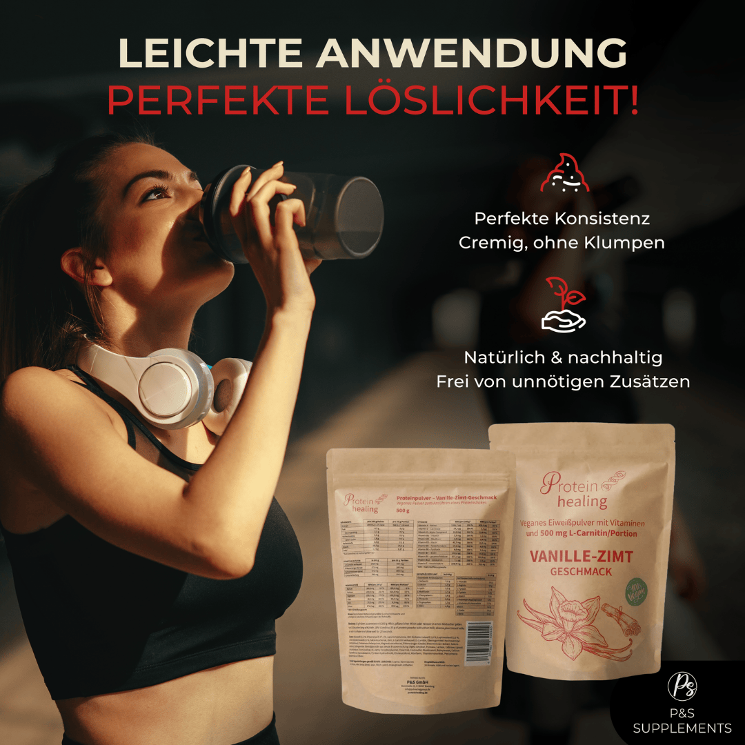 P&S SUPPLEMENTS veganes Pulver Vanille-Zimt 500g - P&S Cosmetics & Supplements